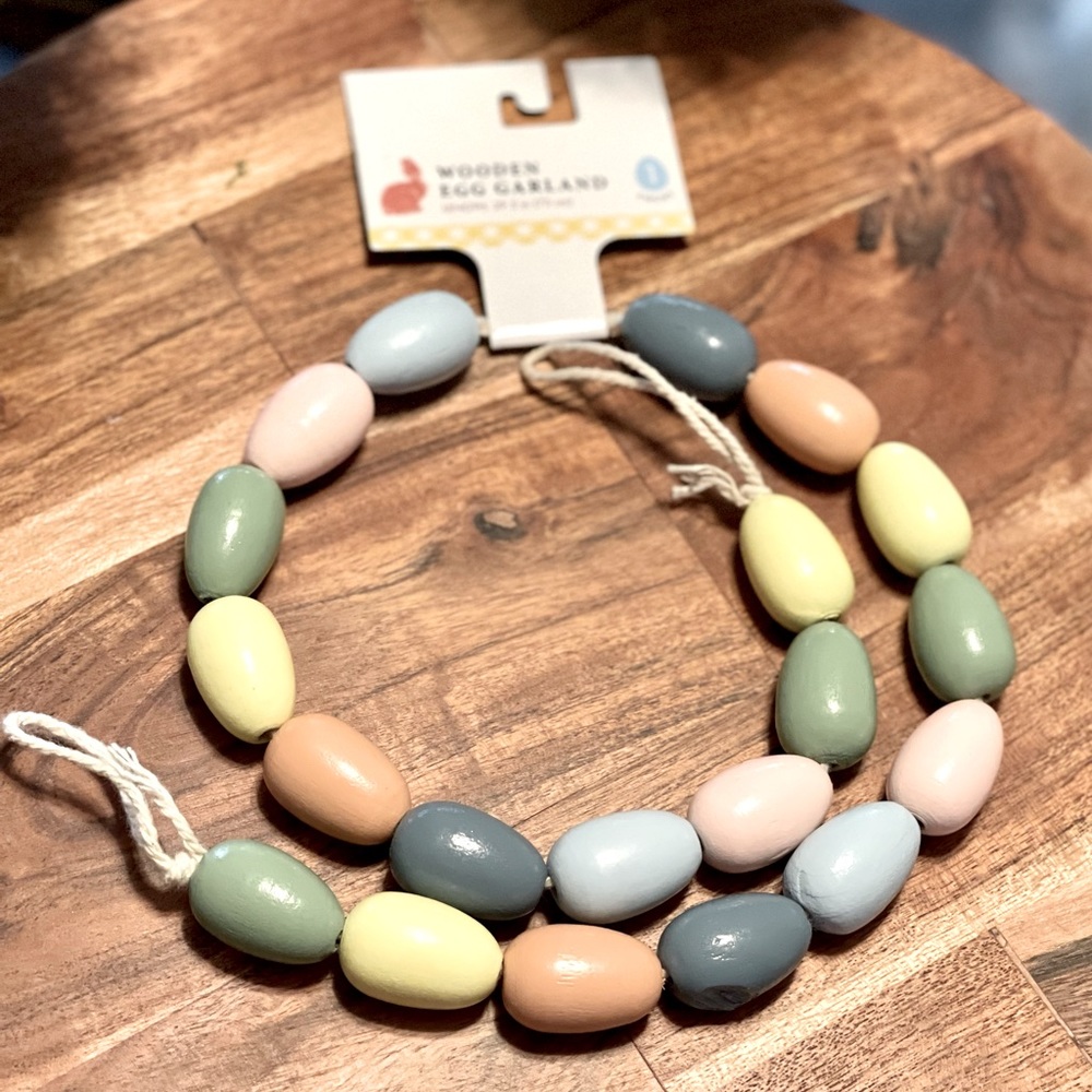 Target Colorful Decorative Wooden Egg Garland